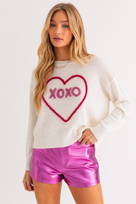"XOXO" Light Weight Pullover Sweater - The Tiny Details