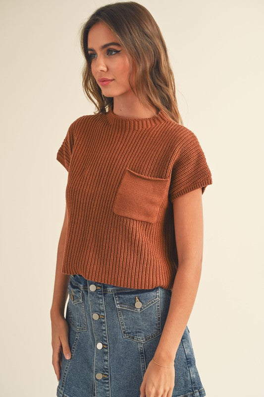 Toffee Sweater Knit Top - Shop Tiny Details