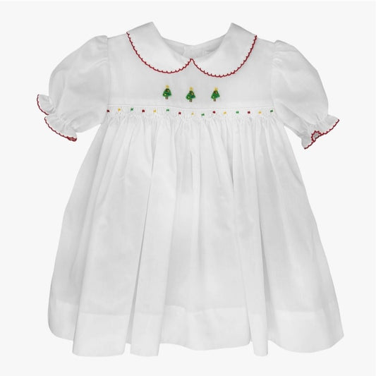 Christmas Tree Embroidered Dress - Shop Tiny Details
