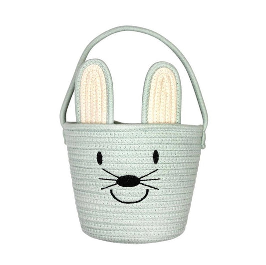 Blue Bunny Rope Easter Basket - Shop Tiny Details