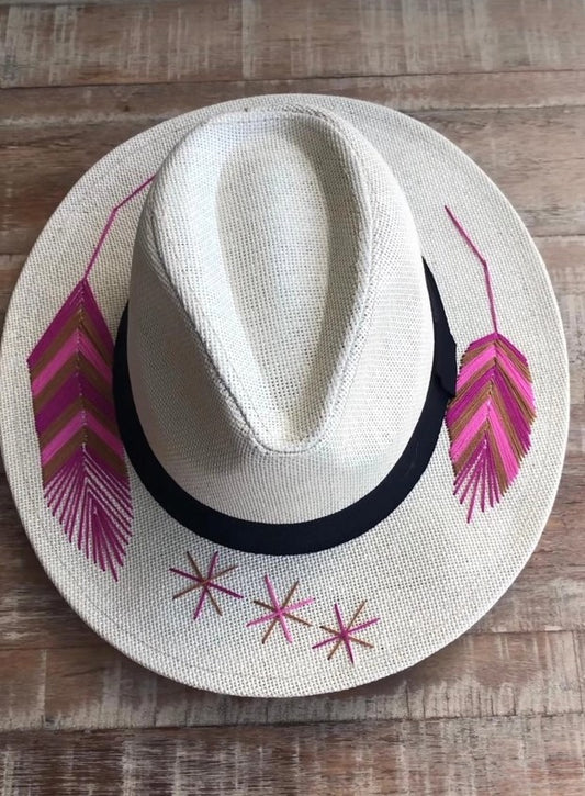 Mykonos Sun Hat in Pink - The Tiny Details