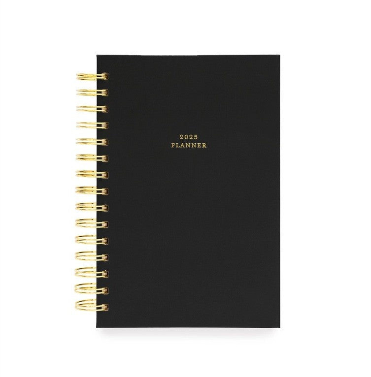 2025 Black Small Spiral Planner - The Tiny Details