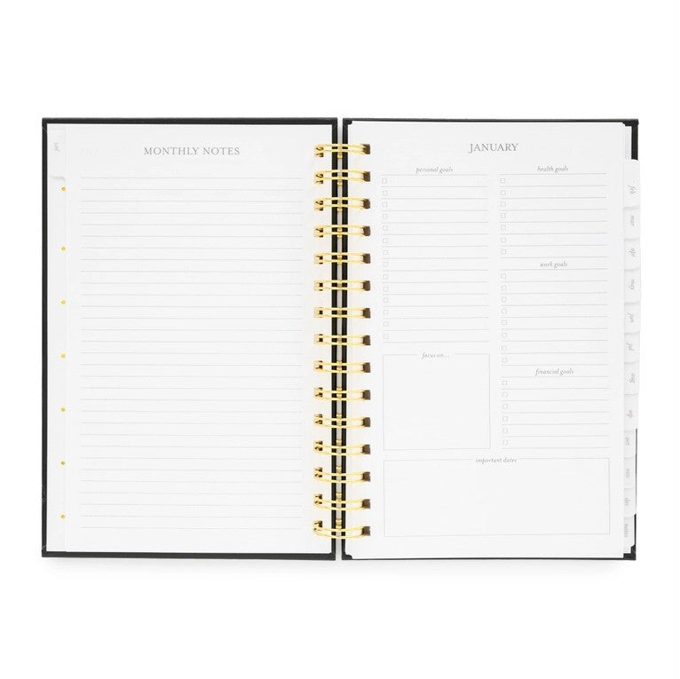 2025 Black Small Spiral Planner - The Tiny Details