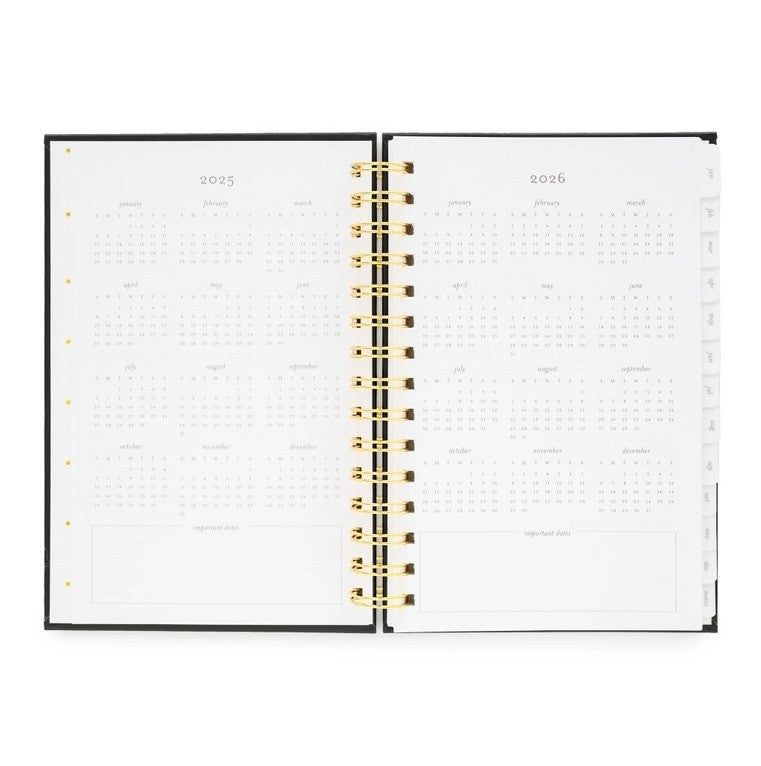 2025 Black Small Spiral Planner - The Tiny Details