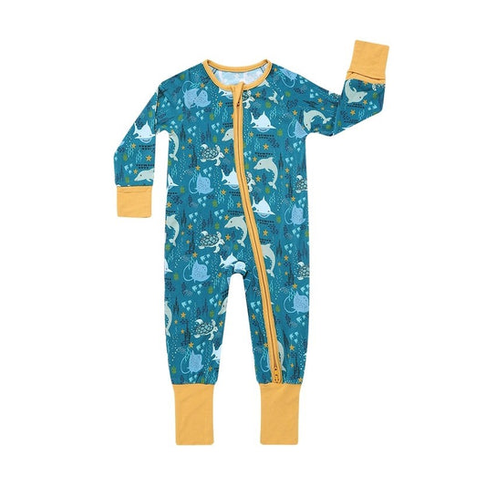 Ocean Friends Bamboo Baby Pajamas - The Tiny Details