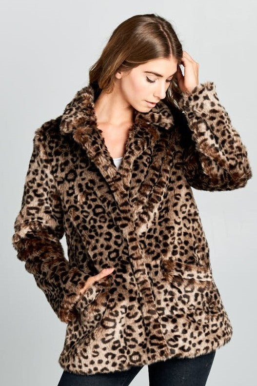 Leopard Faux Fur Coat - The Tiny Details