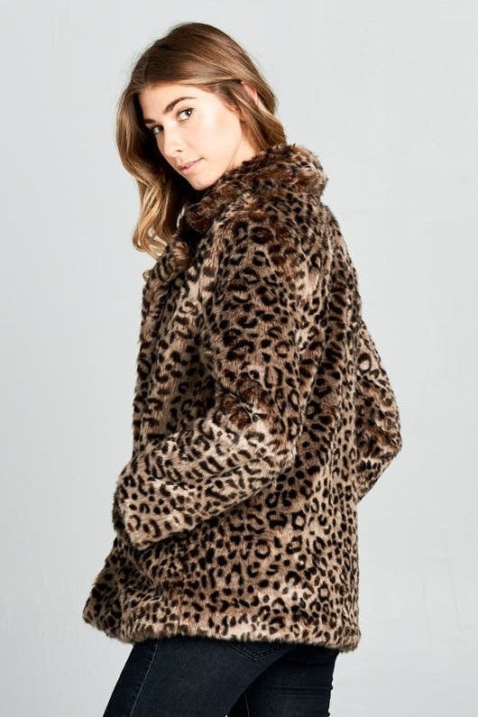 Leopard Faux Fur Coat - The Tiny Details