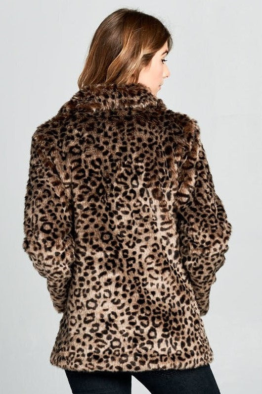 Leopard Faux Fur Coat - The Tiny Details