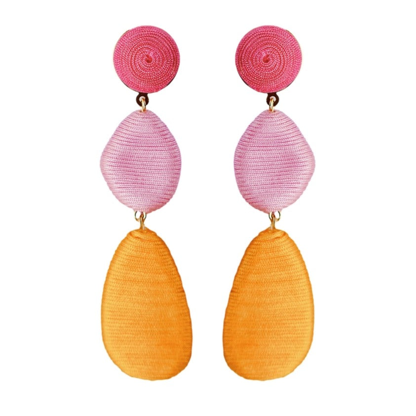 Pink Ombre Lido Statement Drop Earrings - The Tiny Details