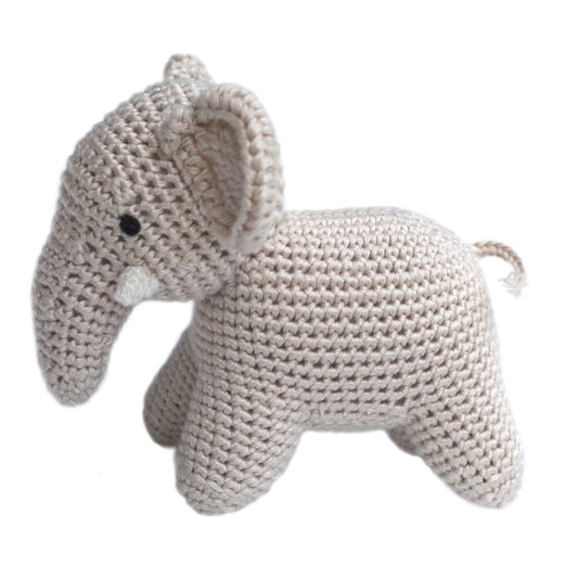 Elephant Crocheted Baby Rattle - The Tiny Details