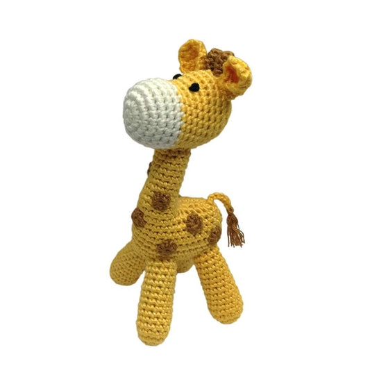 Giraffe Hand Crocheted Baby Rattle - The Tiny Details