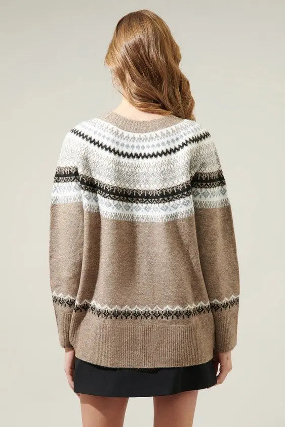 The Tiny Details Breck Fair Isle Crewneck Sweater