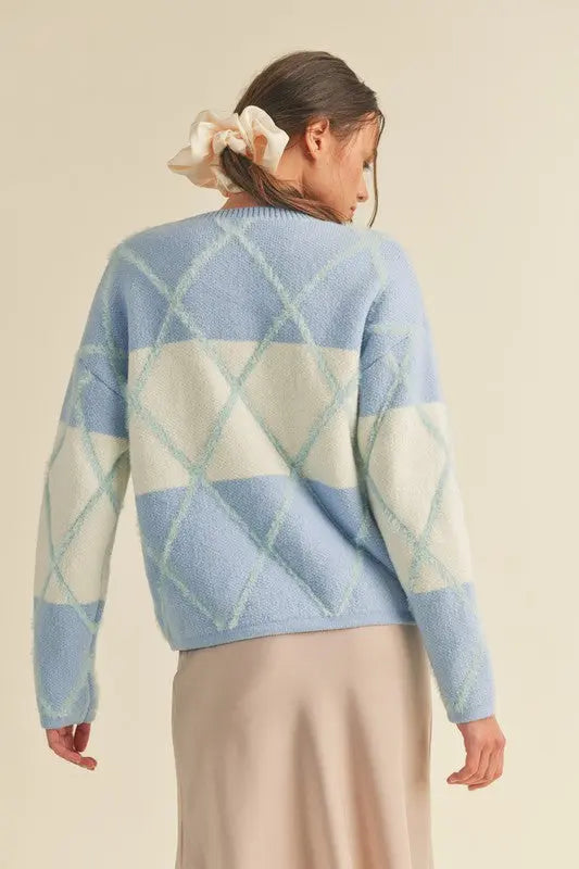 The Tiny Details Embellished Stripe Pullover Sweater