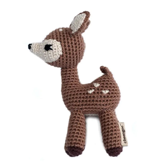 The Tiny Details Fawn Crocheted Baby Rattle