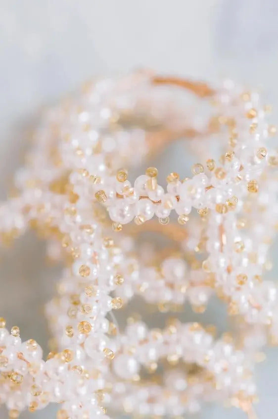 The Tiny Details Pearl Cluster Statement Hoop Earrings