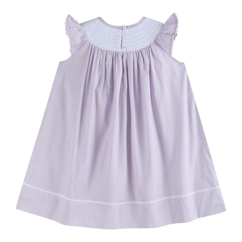 Leaping Bunnies Lilac Smocked Bishop Dress - The Tiny Details