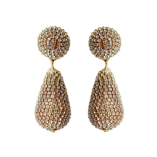 Rhinestone Wrapped Lido Holiday Statement Earrings - Shop Tiny Details