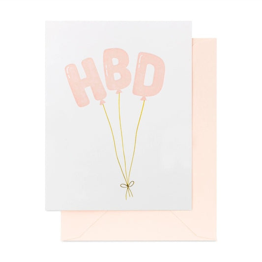HBD Balloons Greeting Card - Shop Tiny Details