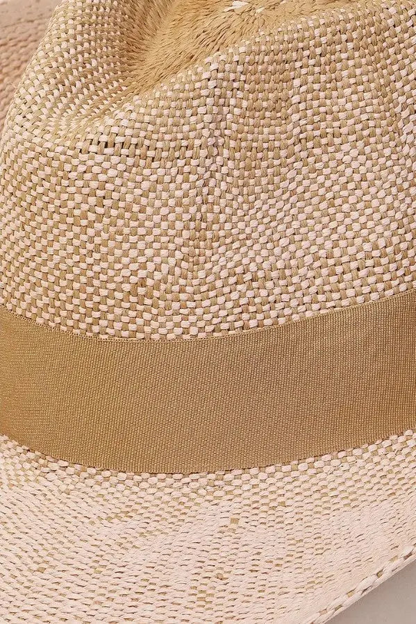 The Tiny Details Basket Weave Pink Straw Cowboy Hat