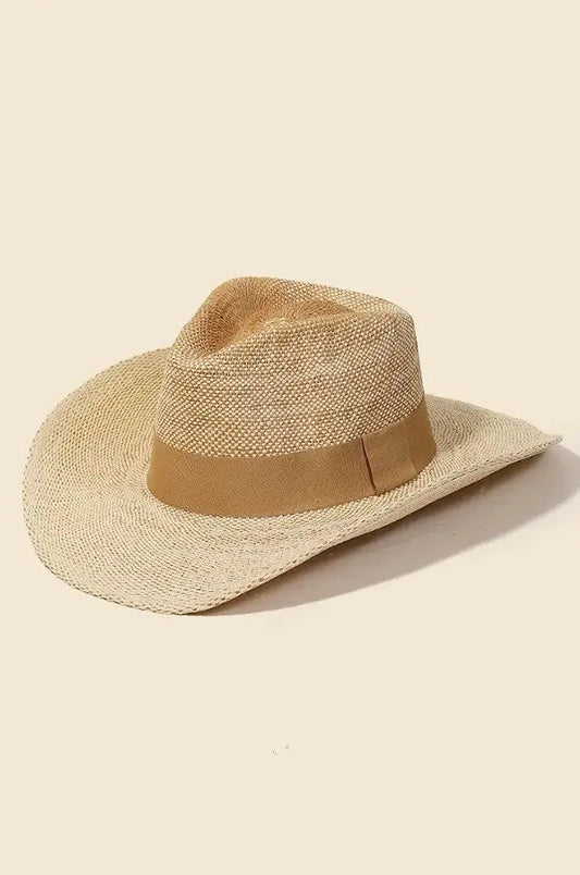 The Tiny Details Basket Weave Straw Cowboy Hat