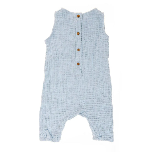 The Tiny Details Blue Coco Muslin Onesie 12-18MO