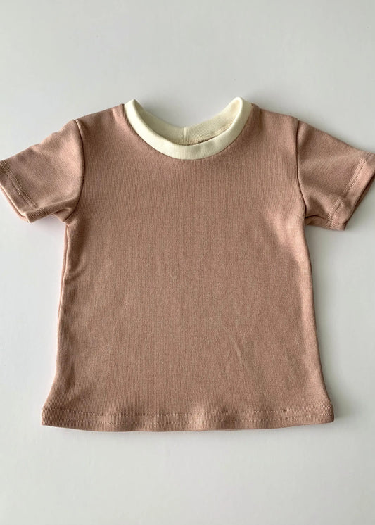The Tiny Details Blush Ringer Baby Tee