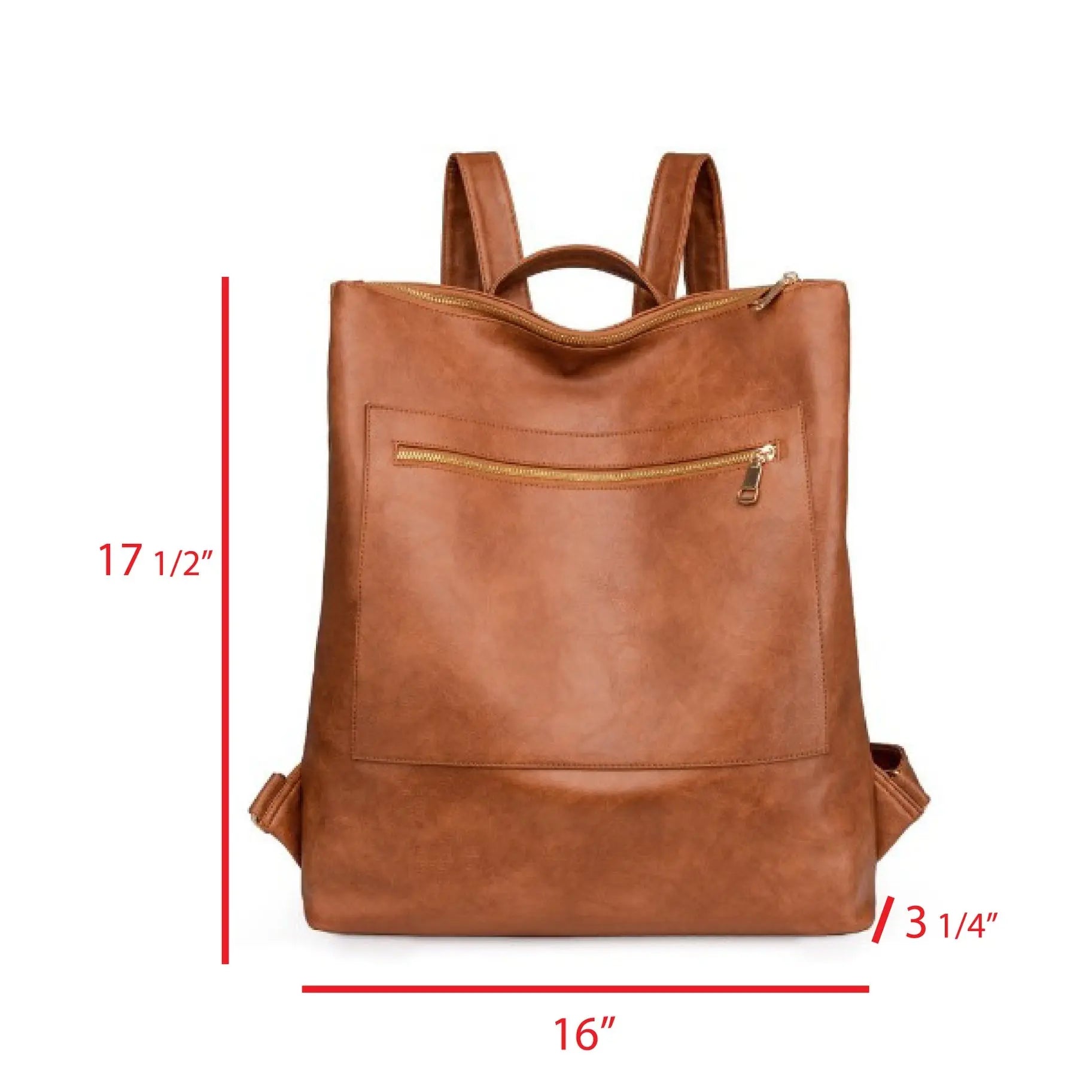 The Tiny Details Brown Leather Backpack