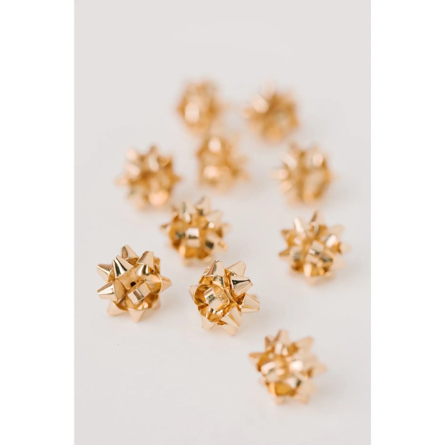 The Tiny Details Christmas Present Bow Stud Earrings