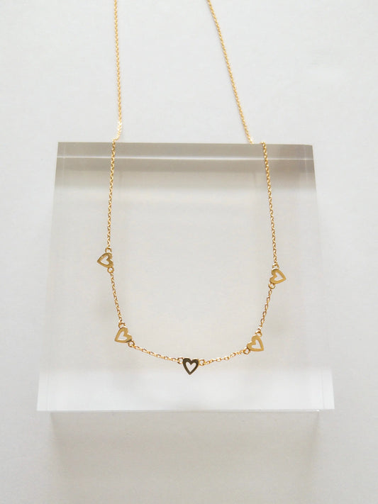 The Tiny Details Dainty Courage Gold Heart Necklace