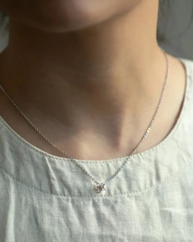 The Tiny Details Daisy Topaz and Citrine Necklace