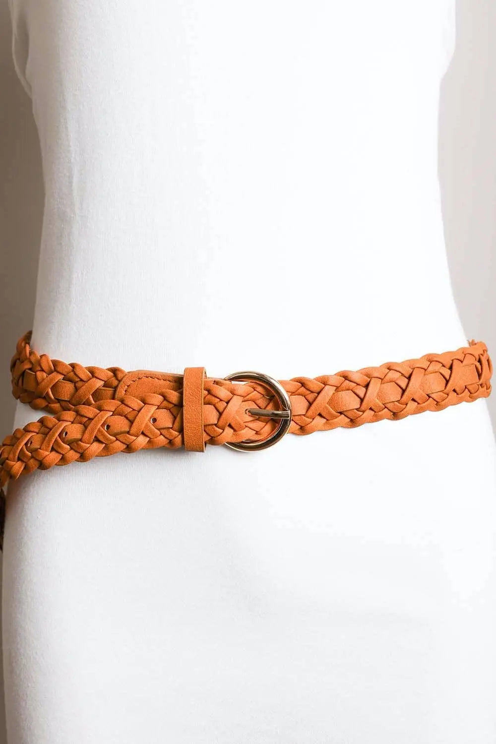 The Tiny Details Double Braided Camel Belt with Buckle