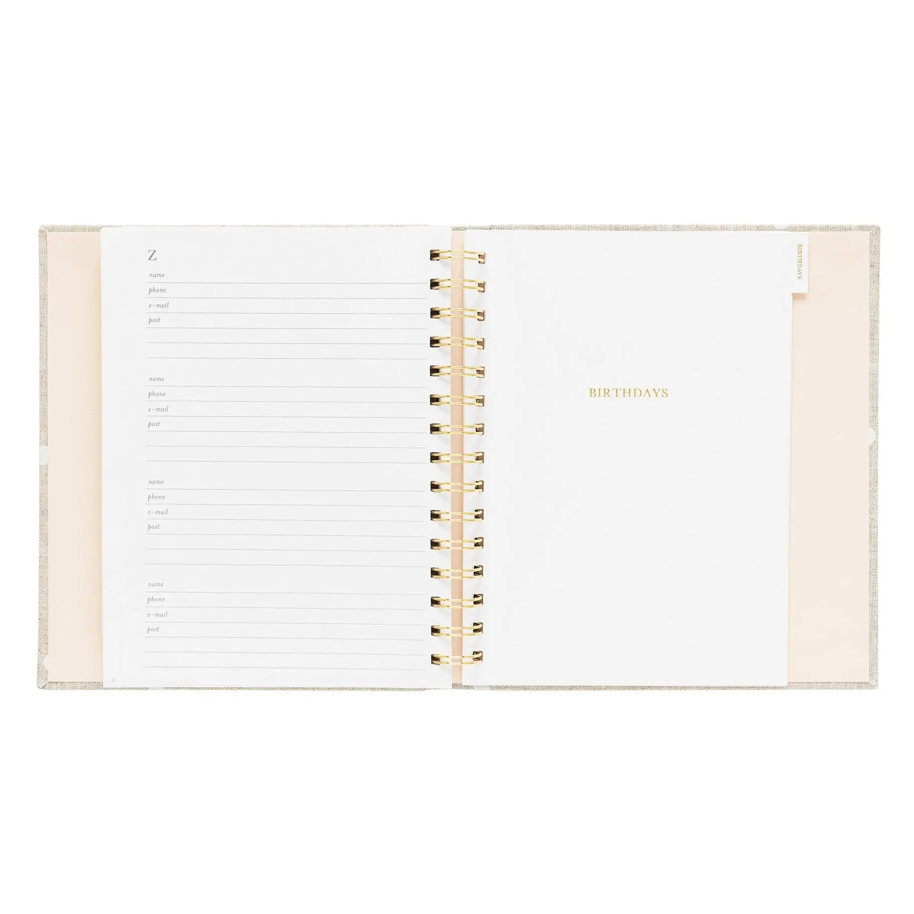 Shop Tiny Details Flax Hard Cover Address Book
