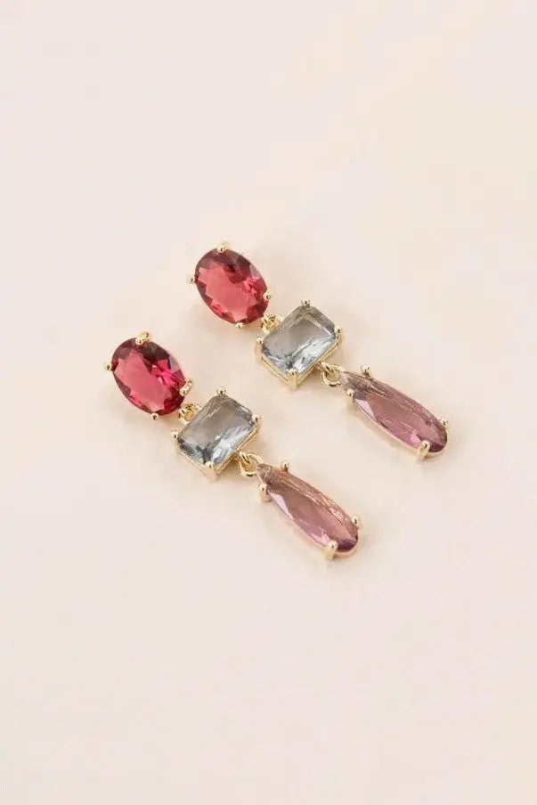The Tiny Details Fraise Ruby Fade Dangle Earrings