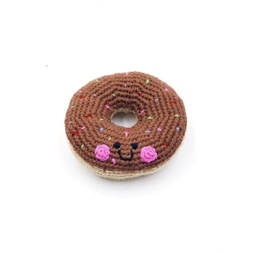 The Tiny Details Friendly Knitted Doughnut Rattle
