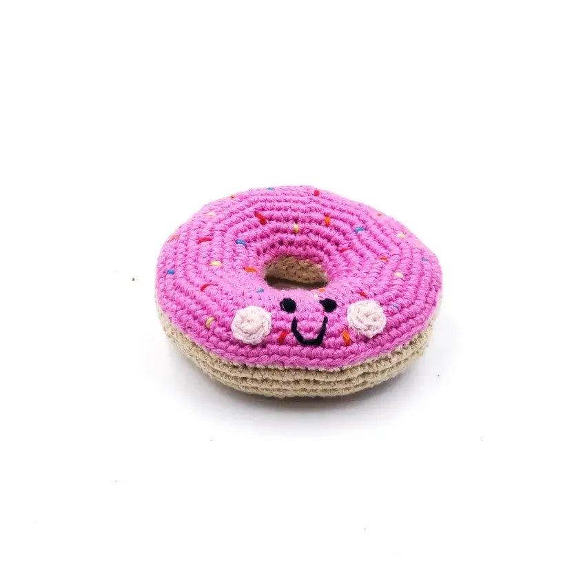 The Tiny Details Friendly Knitted Doughnut Rattle