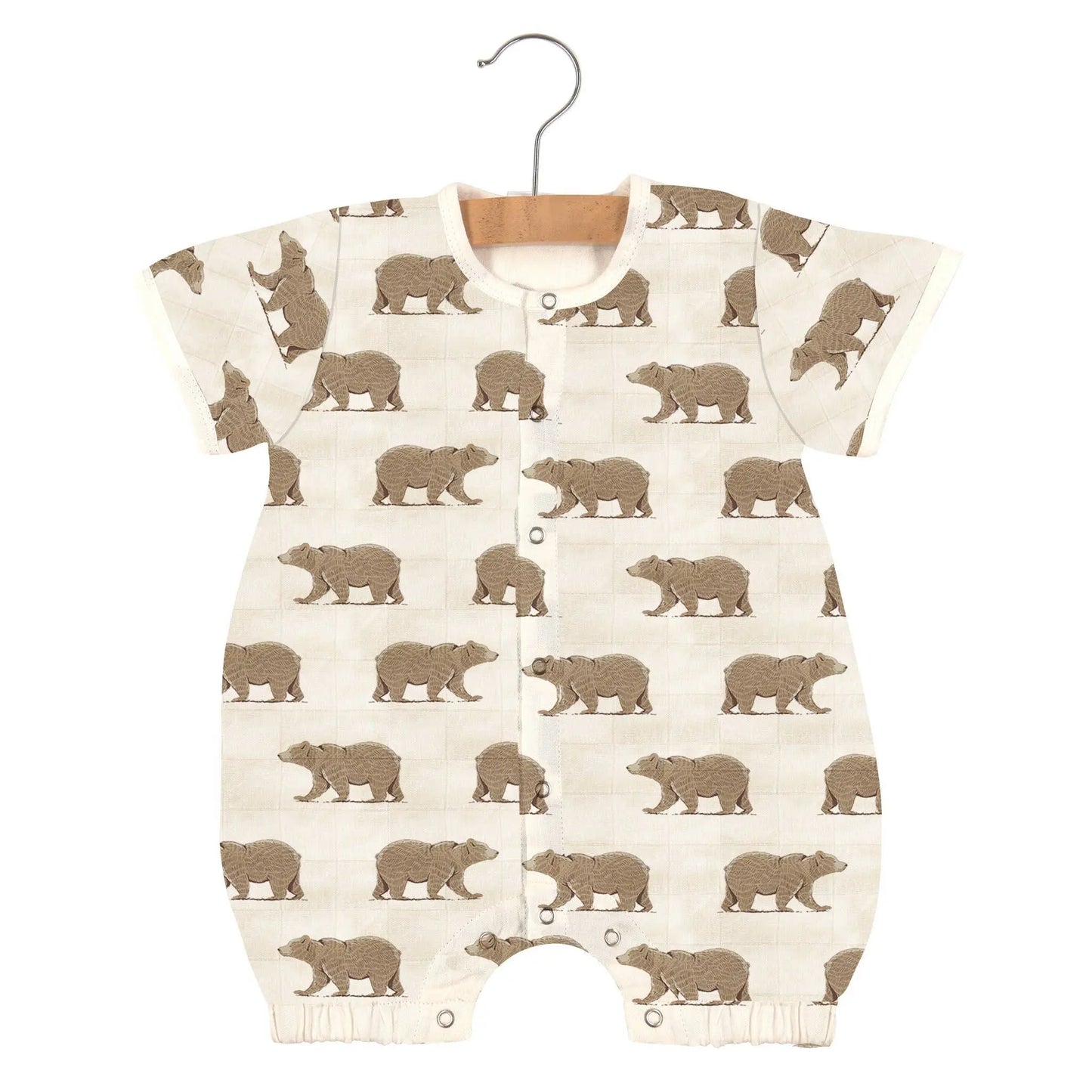 The Tiny Details Goodnight, Bear Bamboo Baby Romper