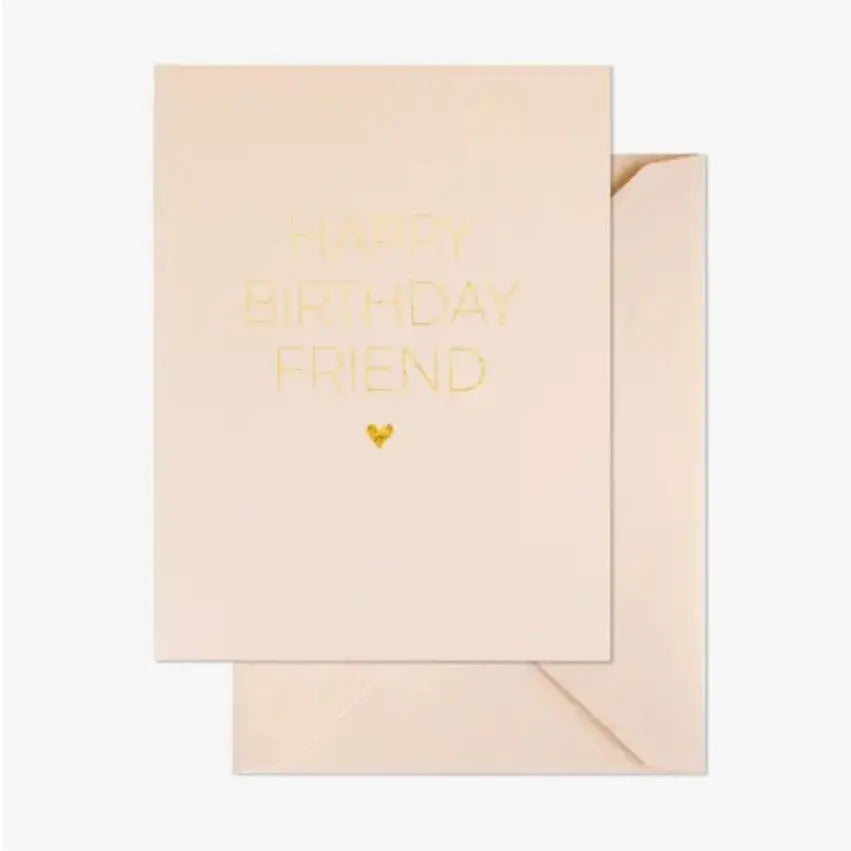 Happy Birthday Friend Pink Greeting Card | The Tiny Details