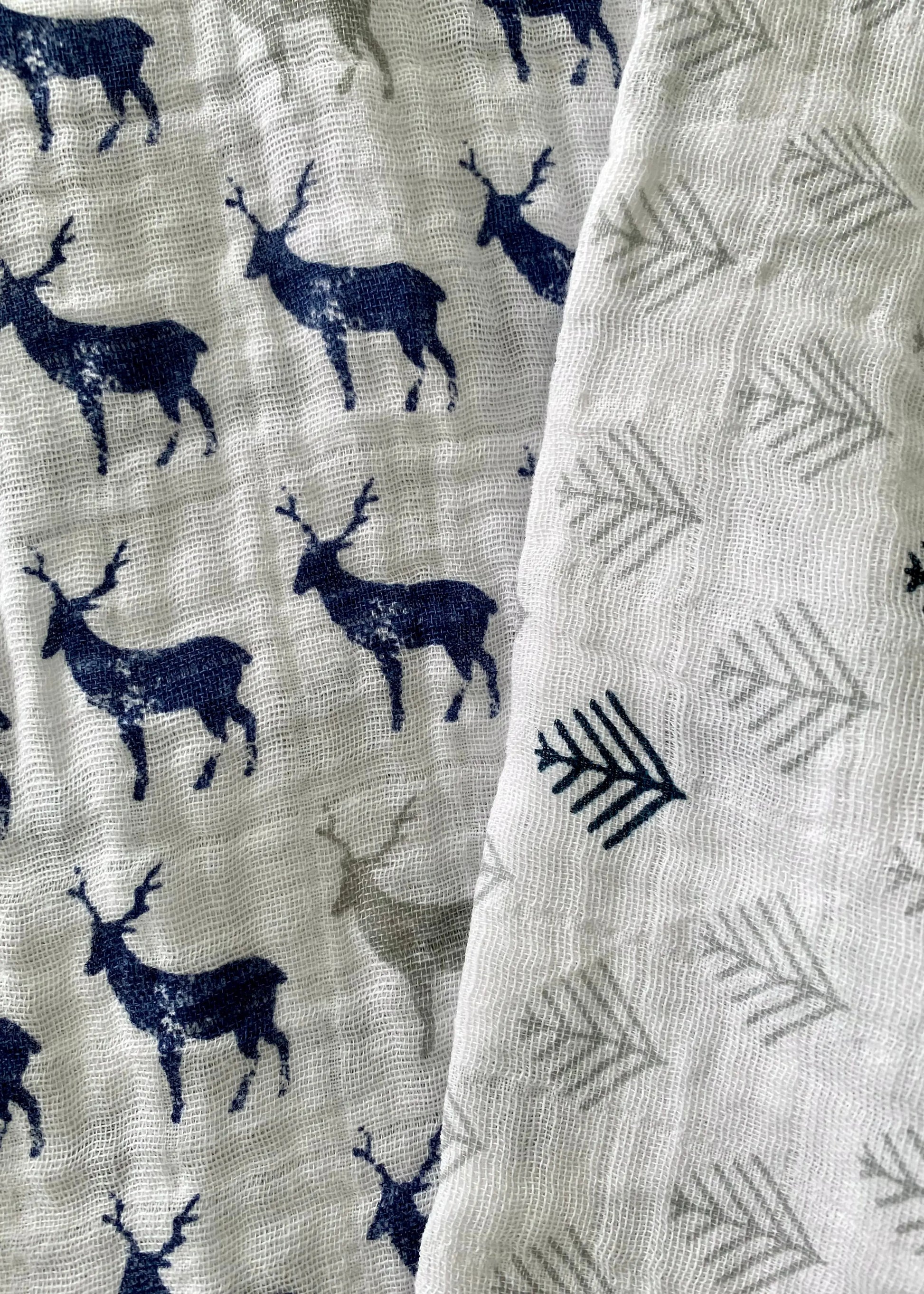 The Tiny Details In The Wild Deer Muslin Swaddle 2-pk