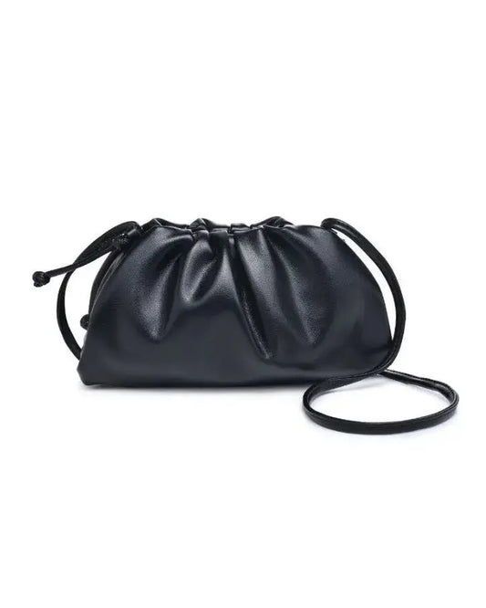 The Tiny Details Kourtney Black Vegan Leather Handbag