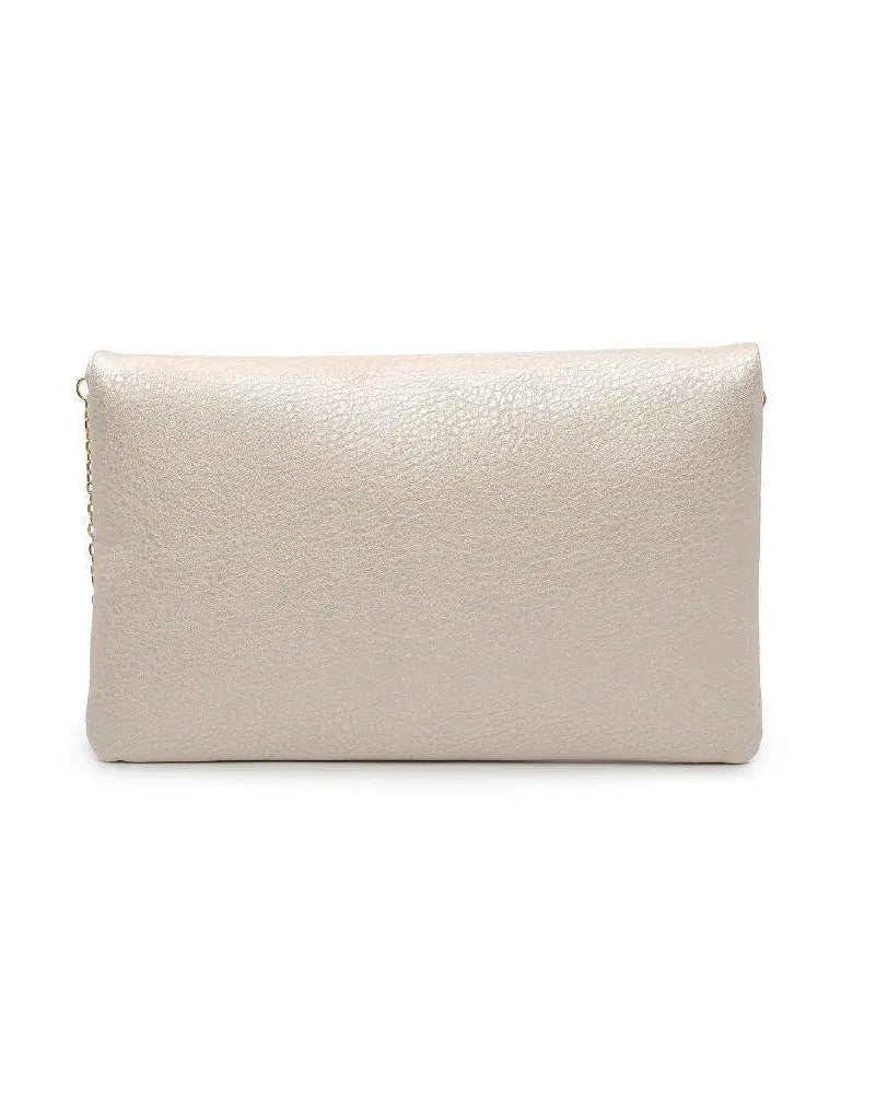 Pearl Gold Leather Stella Clutch The Tiny Details