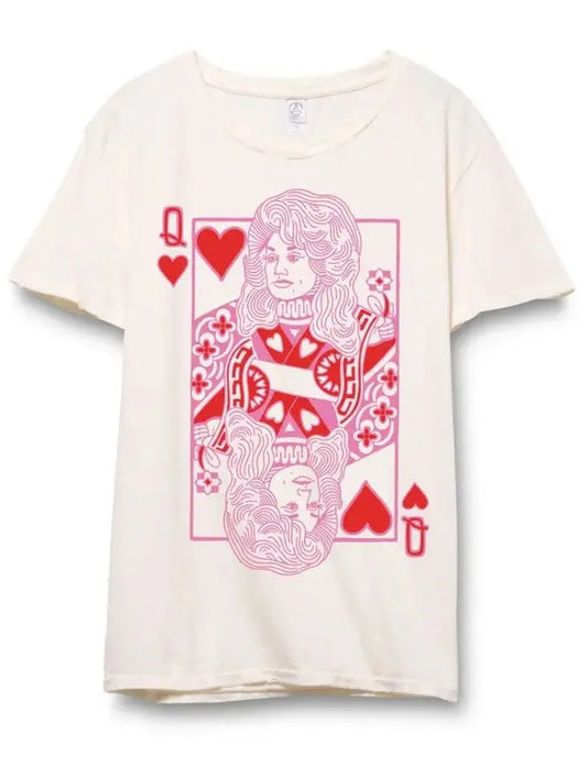 The Tiny Details Queen of Hearts Distressed Tee