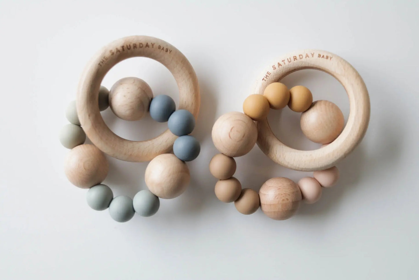 The Tiny Details Silicone Teether Ring in Sun