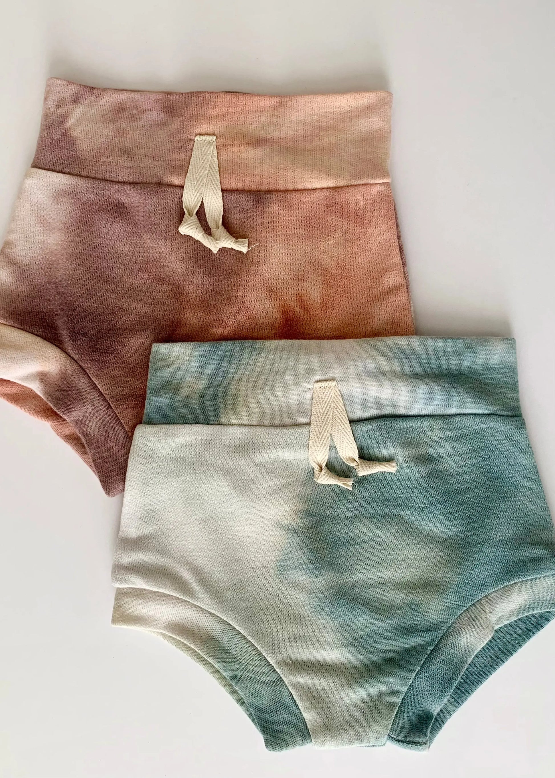 The Tiny Details Sunset Tie-Dye High Waisted Shorties
