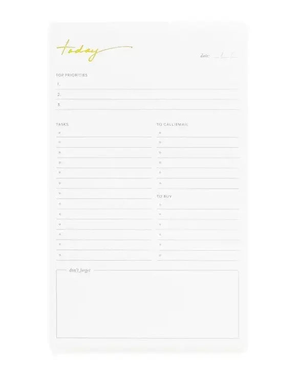 Shop Tiny Details Today Daily Priorities Note Pad
