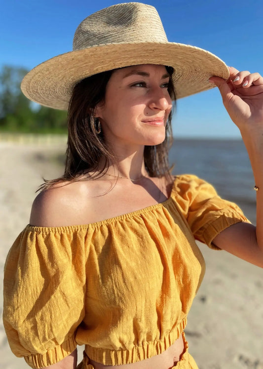 The Tiny Details Yellow Round Sleeve Tube Top